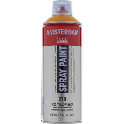 Bombe de peinture Amsterdam 400ml jaune azo foncé (1/2)
