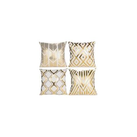Lot de 2 Housses de Coussin Vert Feuilles, 45x45 cm, Polyester, Décoration Moderne pour Canapé, Jardin, Salon (1/5)
