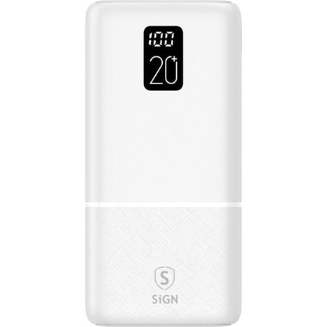 Powerbank qc extremadamente potente 20000 mah 21 a - blanco