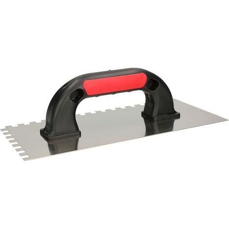 Planche à friction x mm - Truelle à remonter en acier inoxydable pour plâtre mortier (270 mm - Taille des dents : 8 x 8 mm) (1/5)