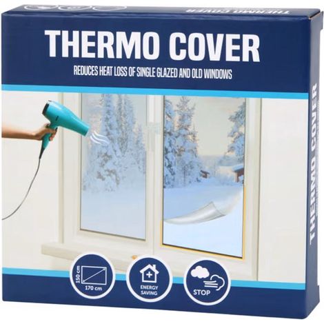 Film isolant thermique pour fenêtre - 170 x 150 cm - Facile à installer - Réduit les pertes de chaleur - Accessoire isolation (1/4)
