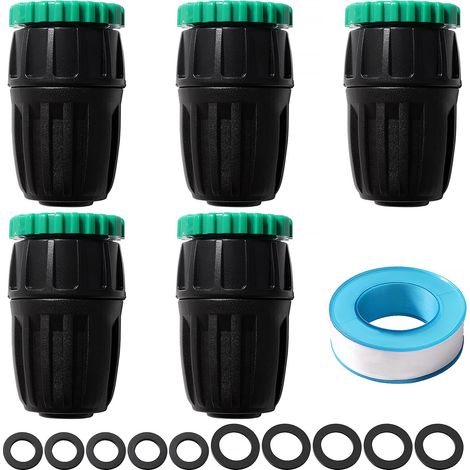 adaptadores de microirrigación G1/2 G3/4 a 15/20 mm, conectores rápidos para microirrigación, accesorios de riego para agricultura, con bucle de bloqueo, para césped. (1/5)
