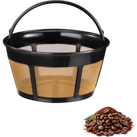 Filtre à café ou panier, 12 tasses, 8 à 12 tasses, acier inoxydable, réutilisable, pour 2 tasses, pour 8 à 12 tasses-AquaForge (1/5)