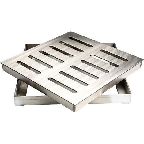 Grille de drainage inox 150 x 150 x 20 mm pour évacuation extérieure (1/5)