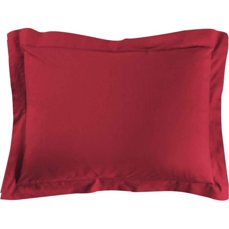 Taie d'oreiller rectangle 50x70 cm - 100% coton - Bordeaux