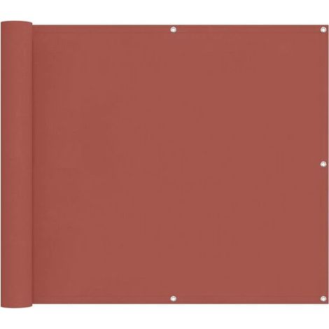 Paravent de balcon en terre cuite, 100 x 500 cm, tissu Oxford (1/5)