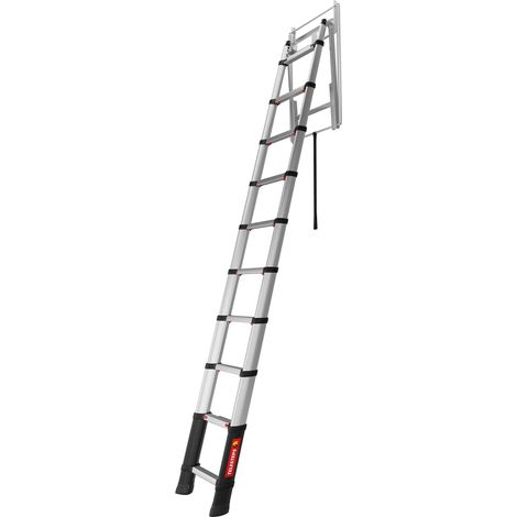 Scala per tetto 2,95 m di TELESTEPS I Made in Sweden I Loft Line I Scala di qualità copatta con design premium brevettato I Profilo antiscivolo I EN 14975 I 72527-541 (1/5)