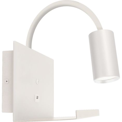 Applique da parete bianca IP20 orientabile telo WLL GU10 35W Ideus 04188 (1/2)
