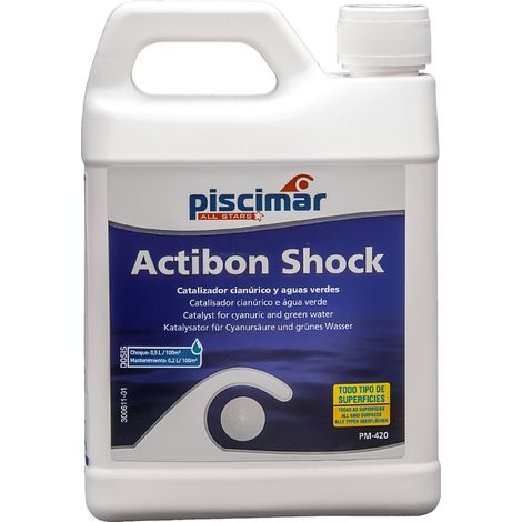Chlore choc liquide ultra concentré 1L – Élimination des algues – Traitement rapide pour piscine – Sans stabilisant – Piscimar
