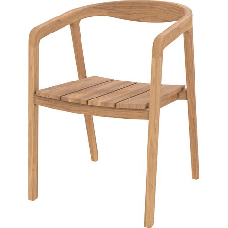 Silla de jardín de madera maciza de teca - Kora