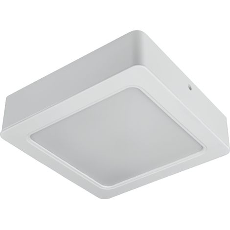 Plafonnier LED 18W carré blanc IP54 CCT 2en1 réglable