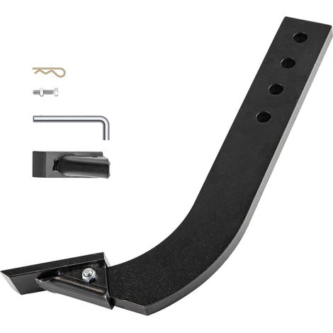 Mophorn Box Blade Shank, 18" Scarifier Shank, 4 Holes Box Scraper Shank, Ripper Shank with Removable Tapered Teeth and Pins, Adjustable Shanks Assembly for Replacement, Digging, Plowing (1/5)