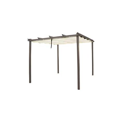 GAZEBO IN METALLO CON TETTO SCORREVOLE dimensioni: mt.3x3x2,2h. VETTE