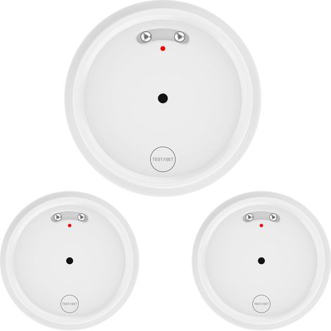 Détecteur de Fuite d'eau WiFi avec Batterie, d'eau IP66, Alarme 80 DB, Compatible avec l'application pour Cuisine, Salle de Bain, Cave, 3 Pièce (1/5)