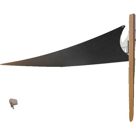 Vela de sombra, dimensiones 5 m x 5 m x 5 m, material de tela Oxford, impermeable, protección UV, fácil instalación. (1/5)