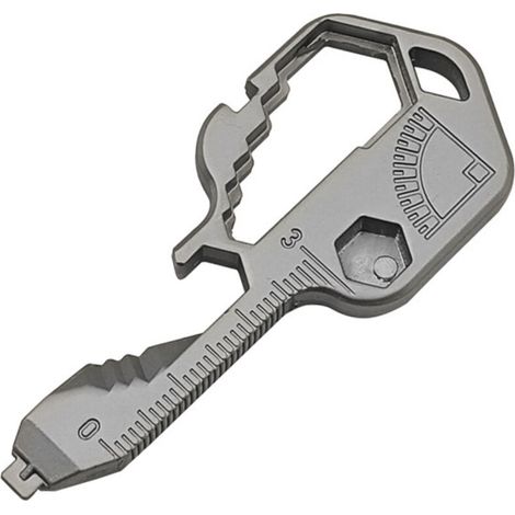 Outil clé multifonction 24 en 1, Porte-clés multifonction, Outil clé en acier inoxydable, Tournevis à courroie, Dénudeur de fil, Clé, Ouvre-bouteille, Pour les sports de plein air (1/5)