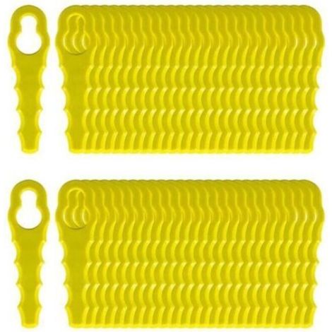 50 pièces Lames de Rechange For Coupe Bordure, Têtes Double Lames Dentelées RAC155 RAC157 RAC158 (1/5)