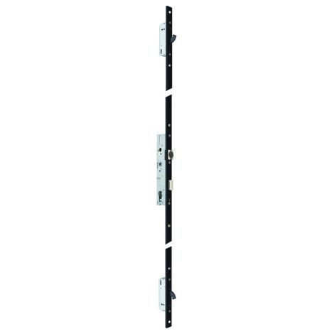 Serrure 3 points automatique pêne dormant demi-tour 6870 têtière U entraxe 92 mm axe 26 mm - STREMLER