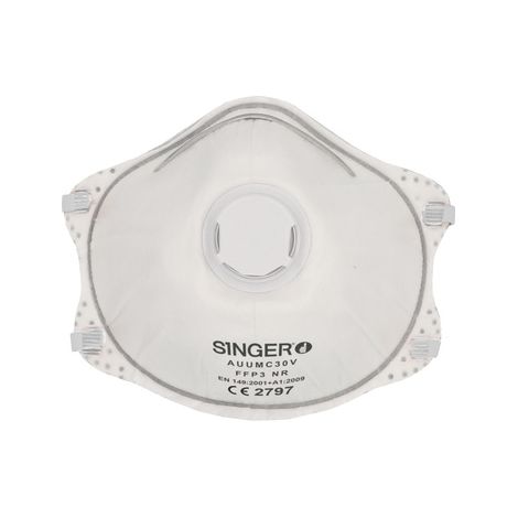 Demi-masque préformé FFP3 NR Joint facial en mousse - Lot de 10 - SINGER - AUUMC30V
