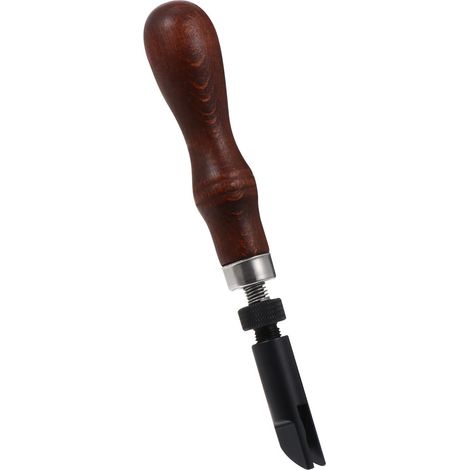Outil à Parer le Cuir Marron Manche en Bois, Acier Inoxydable (1/5)