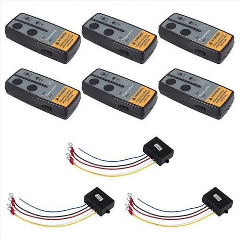 Télécommande universelle sans fil 2,4G 12V/24V pour treuil et grue, 3 émetteurs, portée 50 mètres, compatible divers véhicules, commande à distance pratique et robuste. (1/5)
