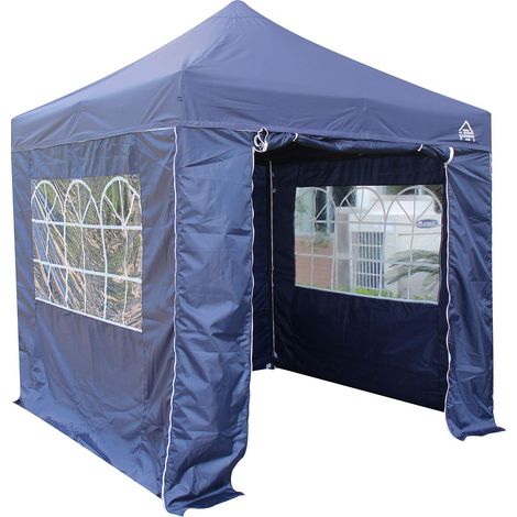 All Seasons Gazebos: Gazebo pop-up 2.5x2.5m completamente impermeabile con 4 pareti laterali - Blu Navy (1/5)
