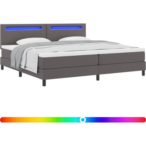 Maison Exclusive - Boxspringbett mit Matratze Grau 200 x 200 cm K