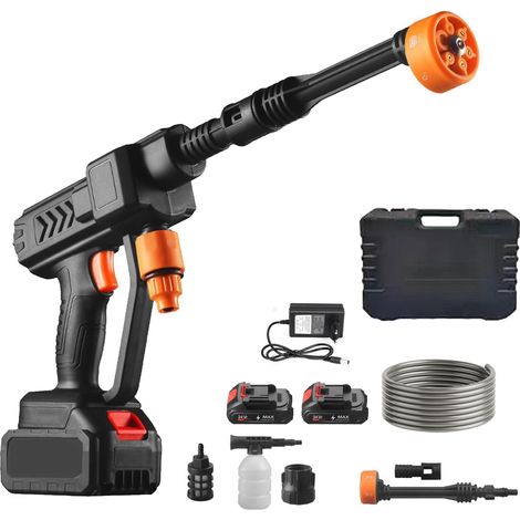 APEX Nettoyeur Haute Pression Portable,Nettoyeur Haute Pression sans Fil 100 Bar,avec 2 Batteries, 48 V,buse Multifonction,Tuyau de 10 m (1/5)