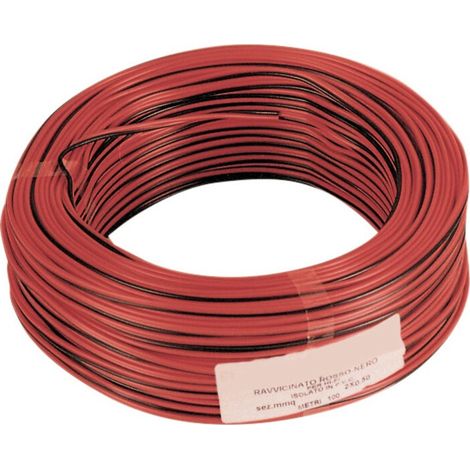 CAVO ELETTRICO HI-FI 2X0,75 MM ROSSO-NERO