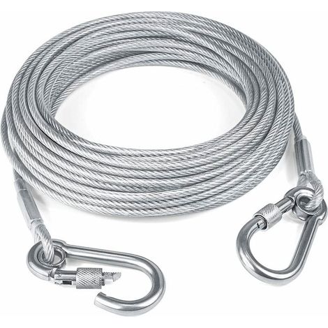 Hunde-Anbindekabel, 15 m (49 Fuß), strapazierfähiges Hunde-Anbindekabel für Hunde (1/4)