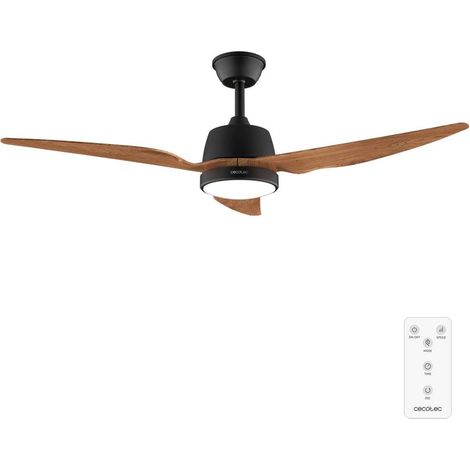 Cecotec Deckenventilator mit Licht EnergySilence Aero 5250 SchwarzHolz