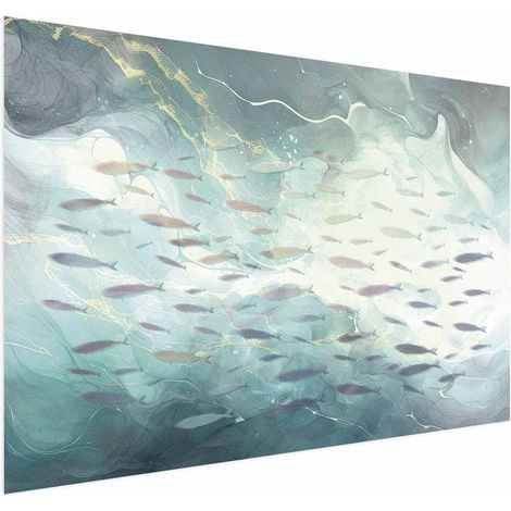 Affiche - Un banc de petits poissons (1/4)
