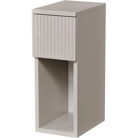 Table de chevet étroite 20 cm Cachemire façade cannelée – design moderne 20x30x53 cm