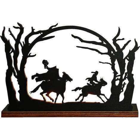 Décoration De Bougeoir Halloween Statue en Bois Humain sans Tête Et Arbre Sculpture Chevalier Et Cheval Pour Salle À Manger Cheminée Bibliothèque Entrée Bureau Table Maison Chambre À Couche (1/5)
