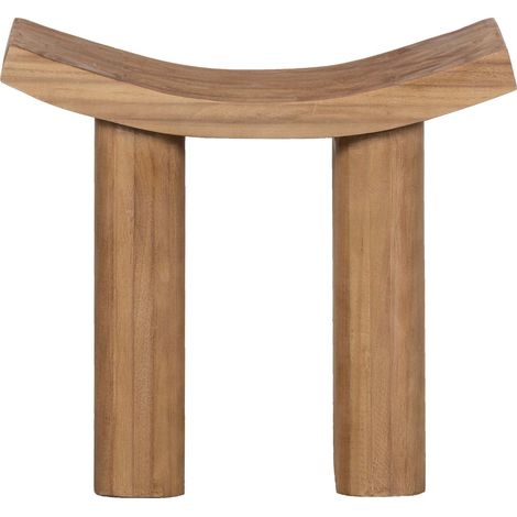 Tabouret japonais 50x25x45 cm en paulownia naturel (1/5)