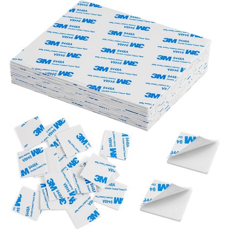 100 stuks - Dubbelzijdige EVA-schuimtape met hoge viscositeit - Markless - Antislip en schokabsorptie - Sterke zelfklevende patch - Vierkant 1515 - Wit (1/5)