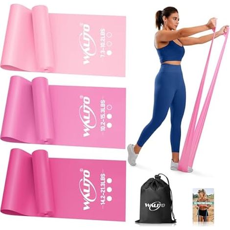 Bandes De Résistance - Caoutchouc Sans Latex - Pour Renforcement Musculaire Et Rééducation - Yoga Pilates Fitness À Domicile - Lot De 3 Avec Sac De Transport (1/3)