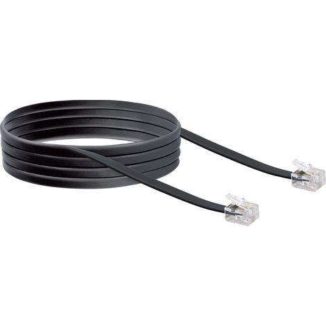 Schwaiger Telefon Anschlusskabel 6 m TAL6331 schwarz, RJ11 TAE TAE-Anschlusskabel (1/3)
