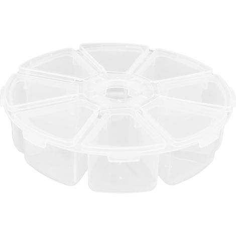 Boîte de rangement transparente en plastique multigrilles pour perles de loisirs créatifs