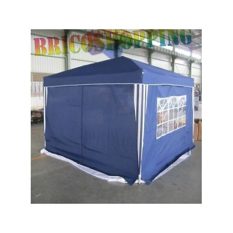 Gazebo Ble Alluminio Pieghevole 3x3 Con Teli Rapido X Mercatini Richiudibile (1/2)