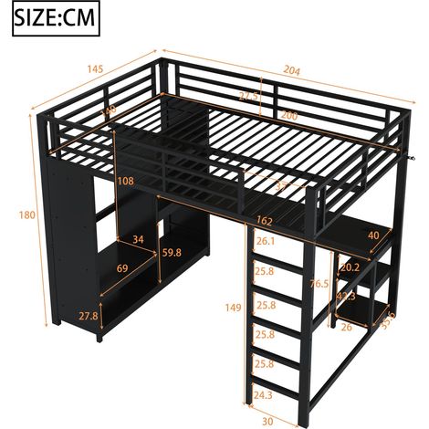 Couchtisch aus Metall in Schwarz 204 x 145 x 180 cm HOMAIRE (1/5)