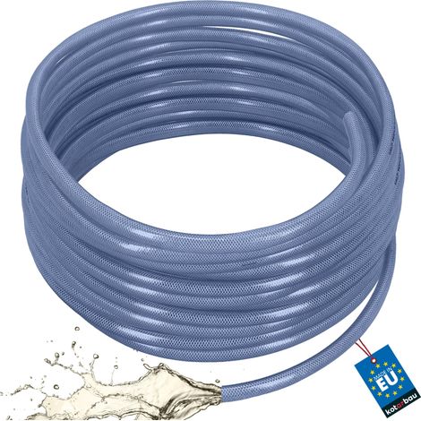 KOTARBAU® Tuyau Eau ø 16 mm / 3 mm - Tuyau Compresseur d'air 50 m - Tuyau PVC Souple - Transparent - Tuyau Arrosage Renforcé (1/4)