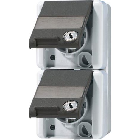 Jung 8220nawsl schuko-zweifach steckdose wg800 ip44