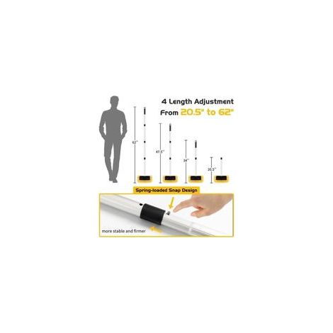 Brosse de lavage télescopique pour voiture – Manche aluminium 157,5 cm, poils ultra-doux, idéale SUV, camion, bateau & panneaux solaires