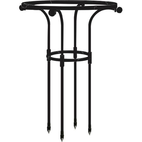 Tuteur pour Plantes à l'Intérieur et à l'Extérieur, Noir, 65cm Haut 28cm Diamètre, 1 Set, Support de Plantes Grimpantes Forme Parapluie Unique (1/5)