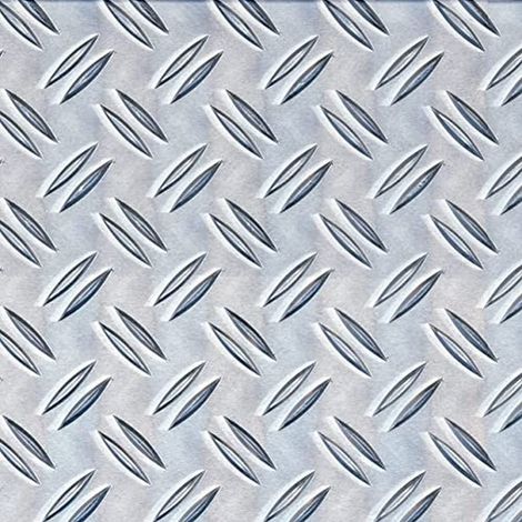 Alberts 466756 Lamiera bugnata, tipo “mandorlato”, alluminio, naturale, 250 x 500 x 1,5 mm (1/2)