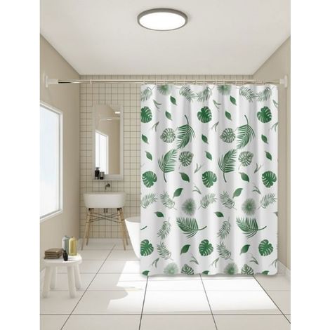 Rideau De Douche - 150x180 Cm - Anti-moisissure - Boucles Acier Inoxydable - 1 Pièce (1/5)