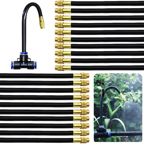 JSSEVN - Mist Nozzle, 20 Pieces 8mm Watering Nozzle, Adjustable Copper Atomizing Nozzle, Suitable for Garden Irrigation (1/5)