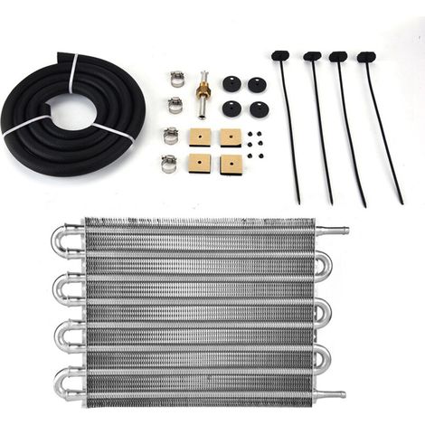 Kit de refroidissement d'huile de boîte de vitesses à distance – échangeur radiateur 8 rangées pour boîtes manuelles et automatiques