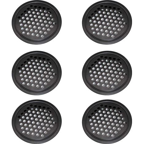 60-mm-Lüftungsgitter für mechanische Lüftung – 6er-Pack – Wasserdichter und geruchsneutralisierender Edelstahl – Für Schränke und Badezimmer (1/5)